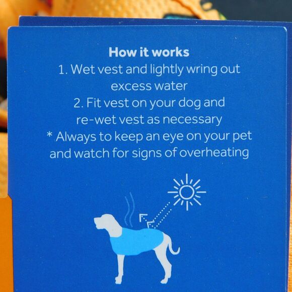 RC Pets Zephyr Cooling Vest Small Orange Popsicles Dog, Reflector Tab NEW NWT - Picture 11 of 13